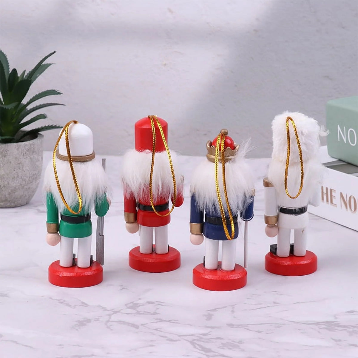 Mini Wooden Nutcracker Doll Soldier Ornament Y1892