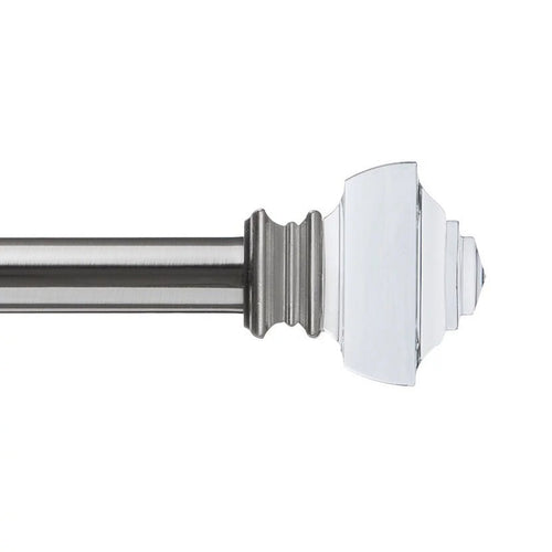 1" Curtain Rod Set Brushed Nickel 72"-144" C606208