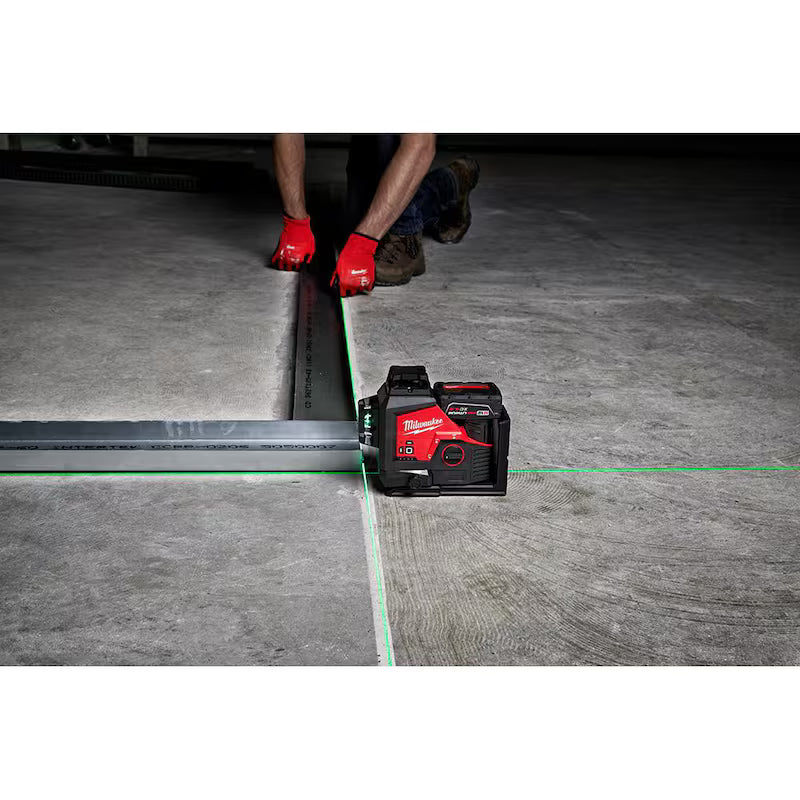 12-Volt Cordless Green 3-Plane Laser Level Kit with Laser Distance Meter T853