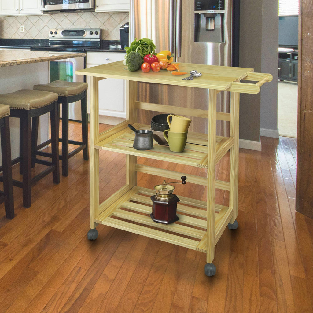 Folding Kitchen Cart with Two Shelves H590