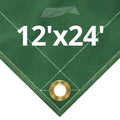 10 oz Green Canvas Tarps 12 x 24 I8072