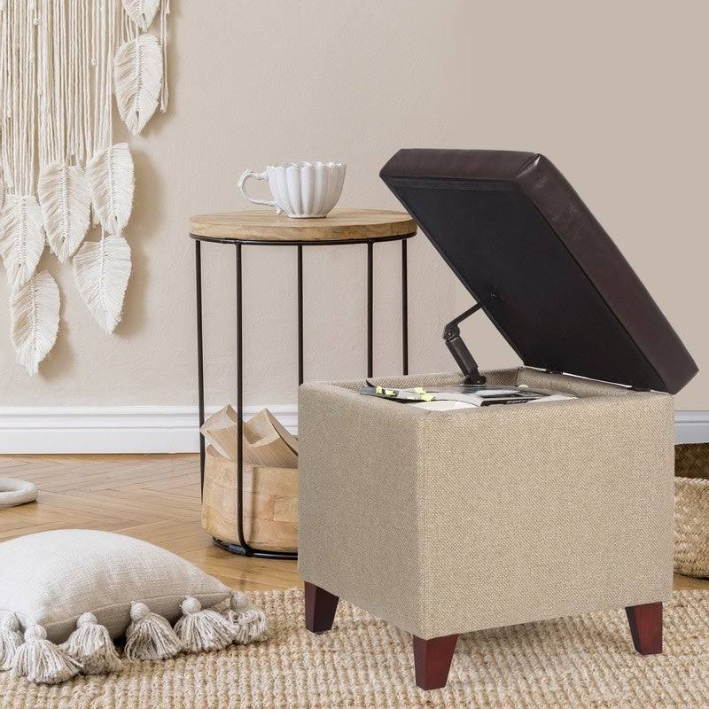 Storage Ottoman Footstool (Brown/Tan) G48965
