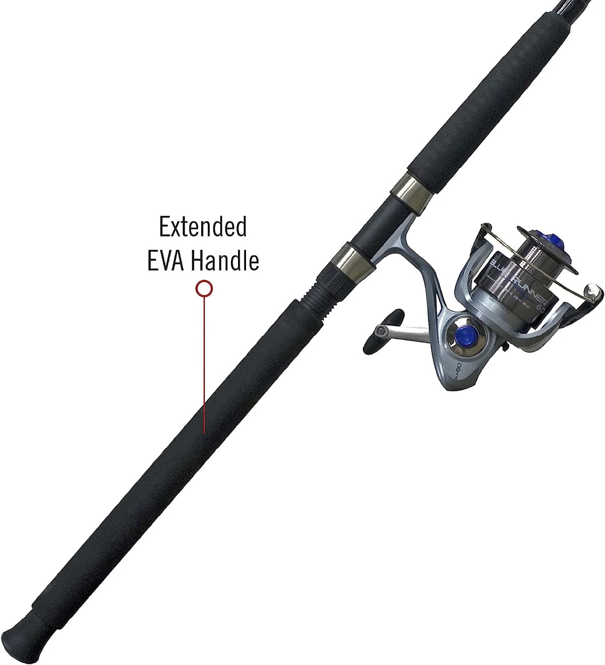 10-Foot 2-Piece Fiberglass Fishing Rod Combo with Size 60 Reel X41241