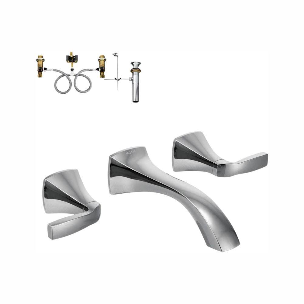 2-Handle Wall-Mount Bathroom Faucet in Chrome M822931