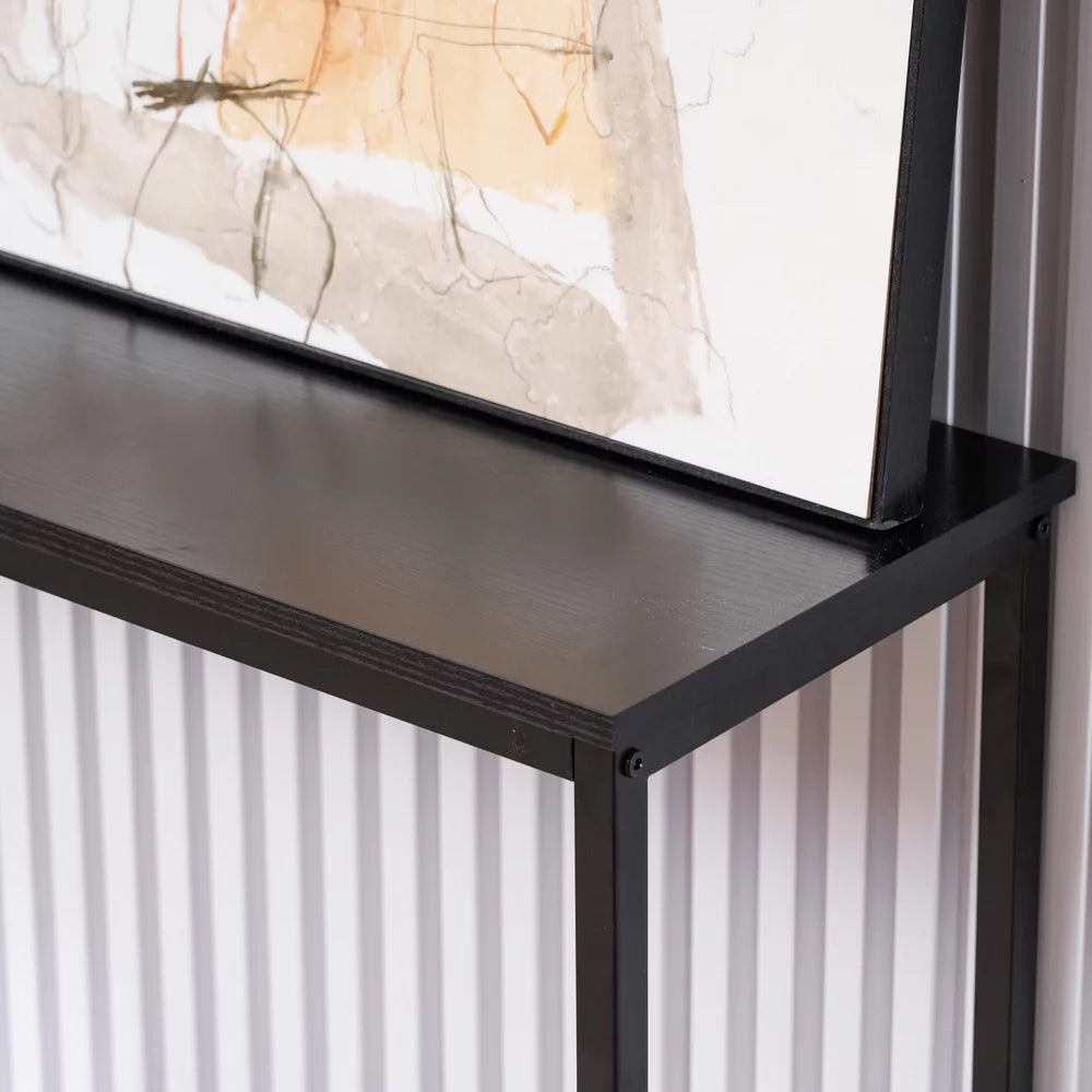 Modern Console Sofa Table Black Oak Y12674