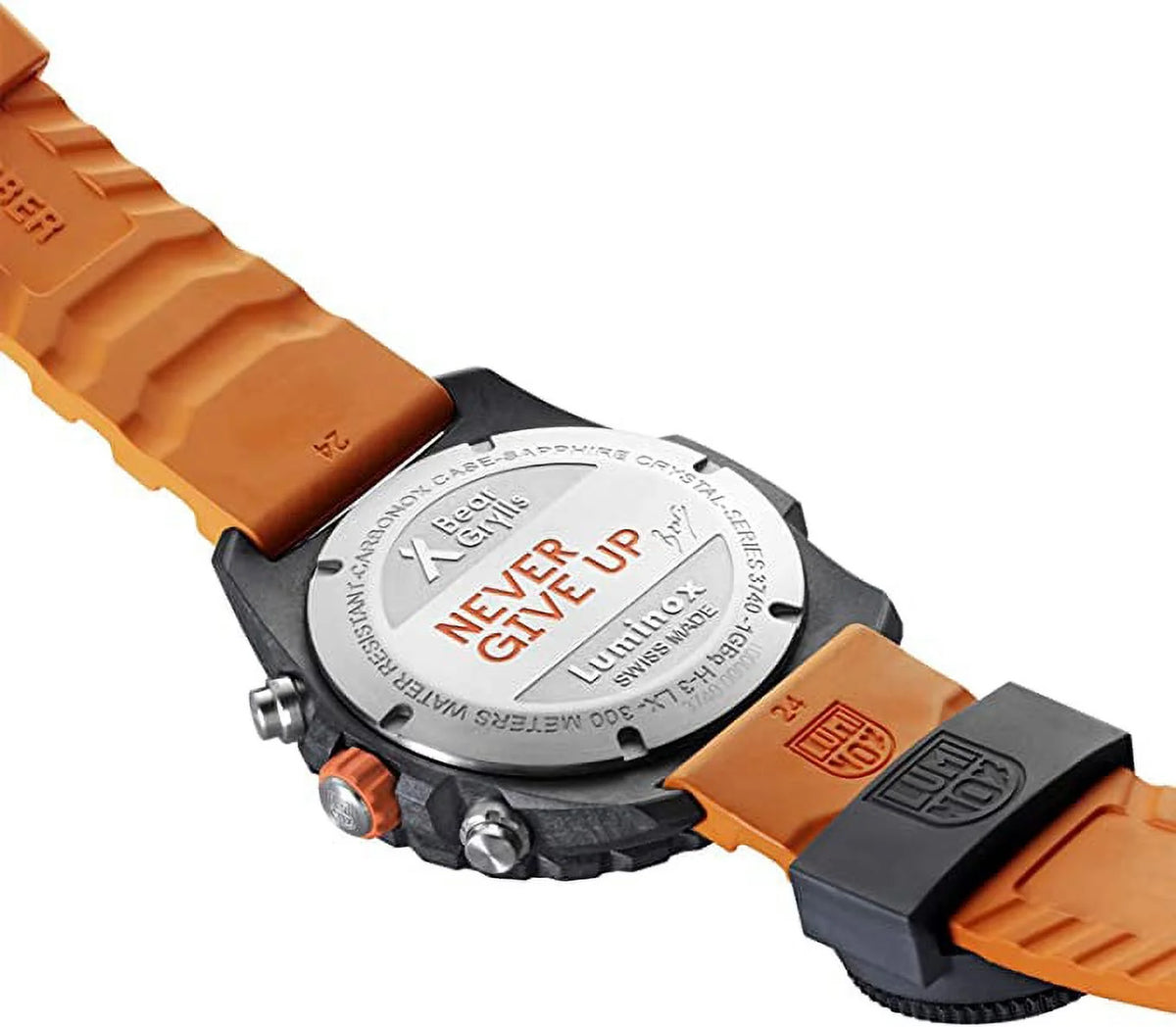 Black Orange Stainless Steel Swiss Made 45mm Watch M5387