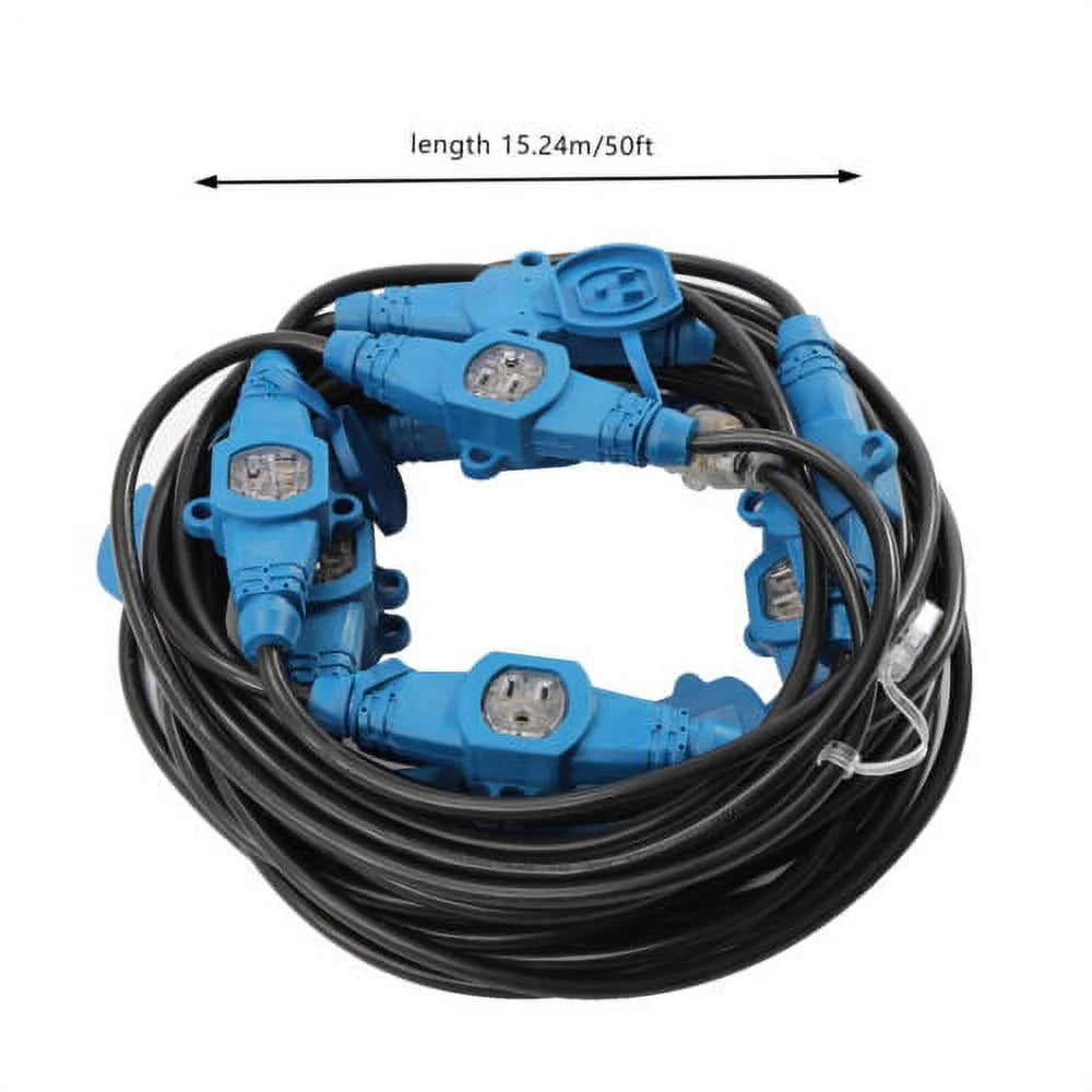 12 Awg 13 Plugs 65FT Power Extension Cord G547