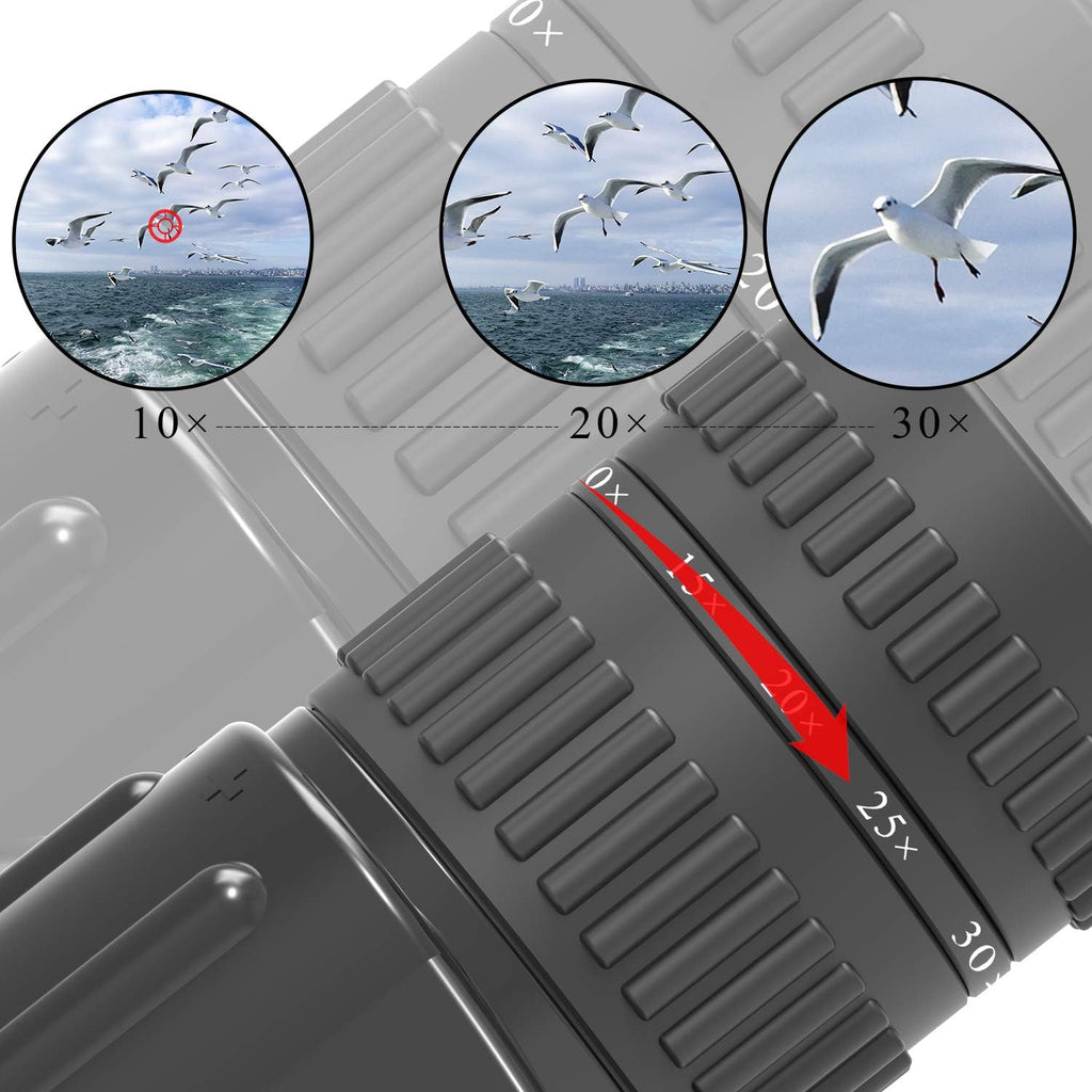 10-30X50 Zoom Monocular Telescope BAK4 Prism Waterproof V416