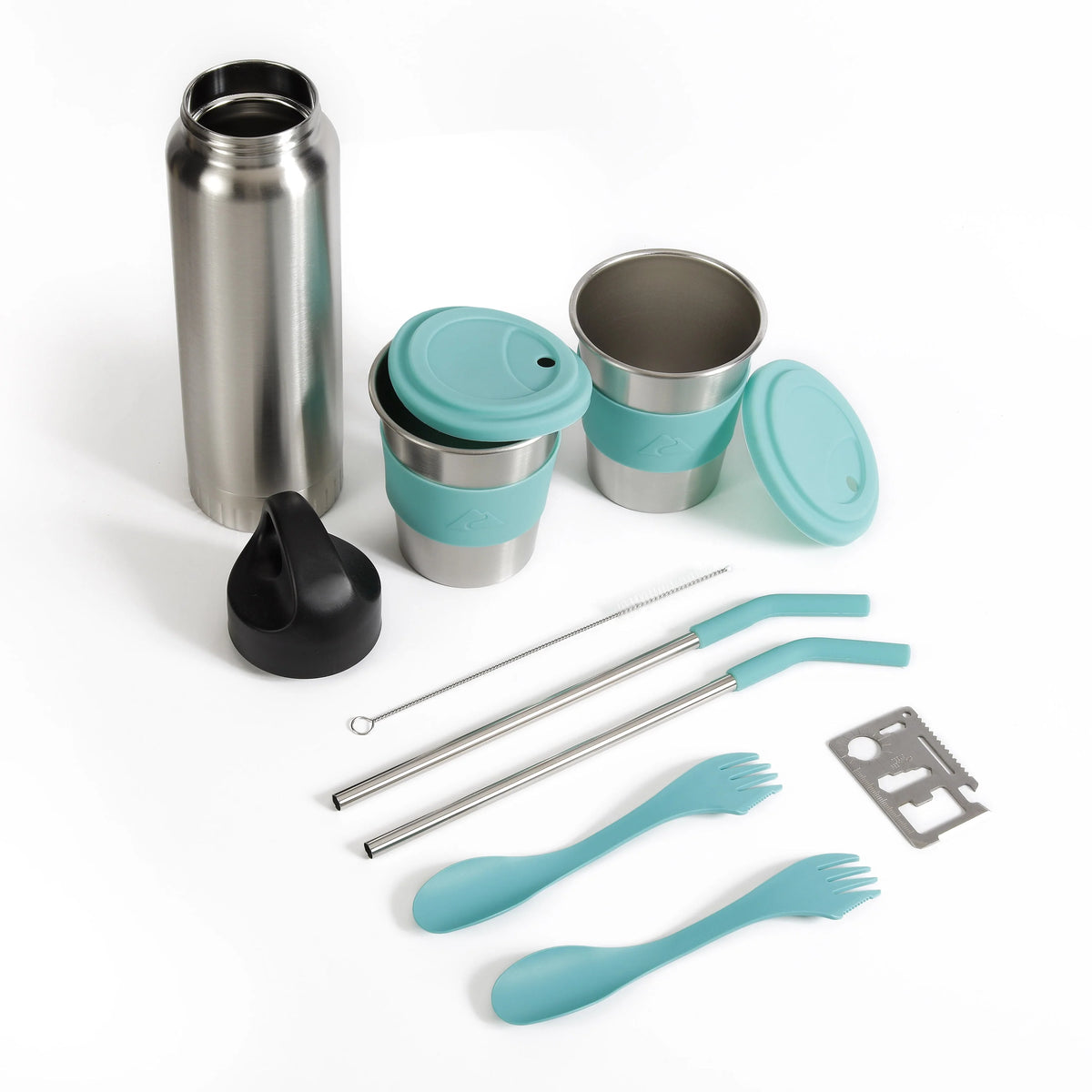 10 Piece Reusable Cutlery & Drinkware Combo Set N5699