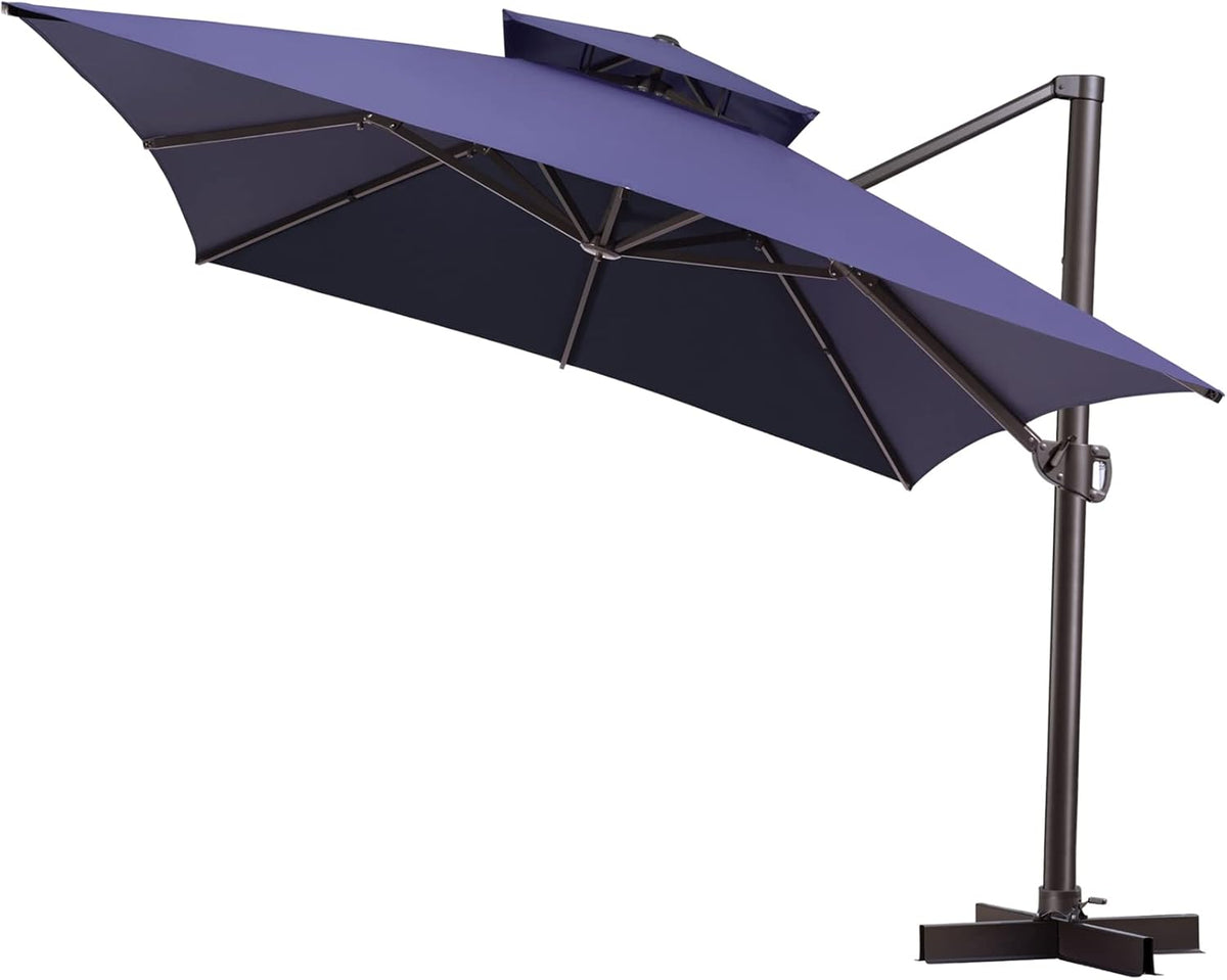 10'x 13' Tan Aluminum Offset Cantilever Umbrella N45560