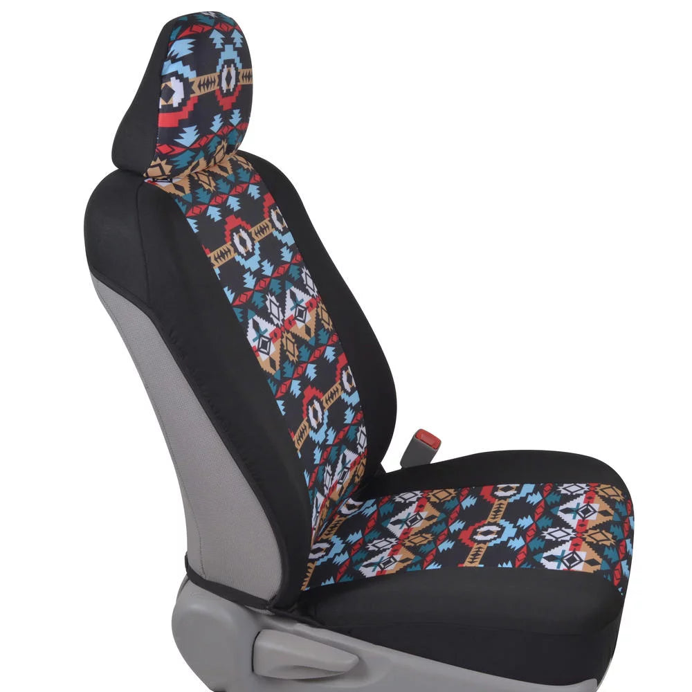 Two Tone Pattern Car Seat Covers Polyester U1731