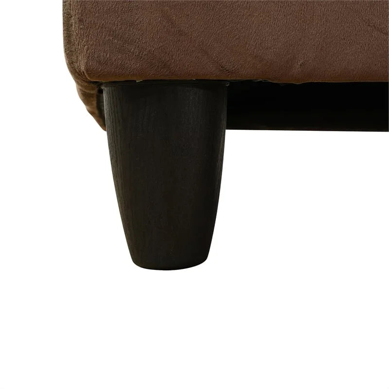 Microfiber Fabric Right Facing Sectional in Espresso Z818
