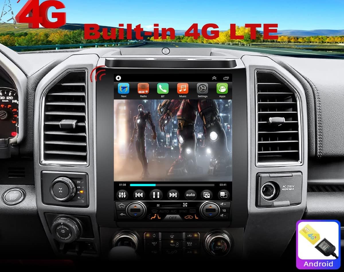 12.1inch Touch Screen Car Stereo Navigation with Wireless Carplay O786