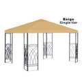 10x10' Replacement Canopy Top Patio Pavilion Gazebo Sunshade Polyester Cover W292474