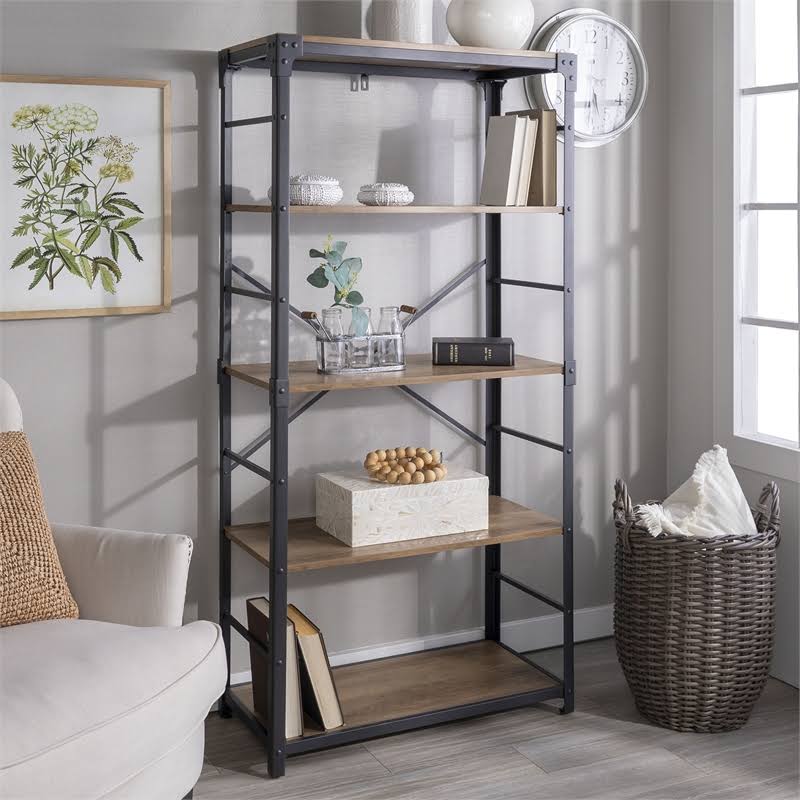 Rustic Oak Bookshelf T397