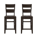 Solid Wood Bar Stool in Brown Set of Two K98603