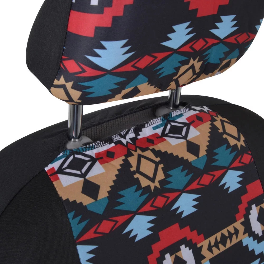 Two Tone Pattern Car Seat Covers Polyester U1731
