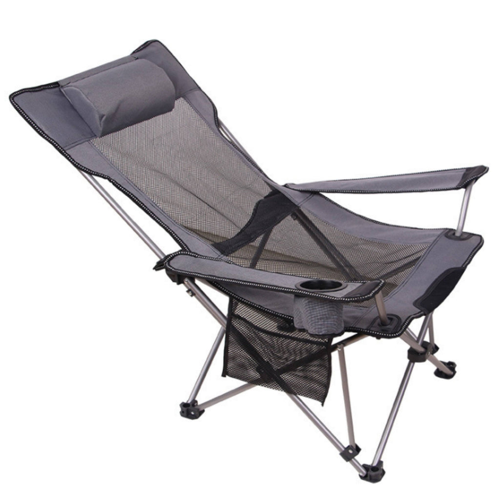 Grey Adjustable Beach Camping Chair with Net A177