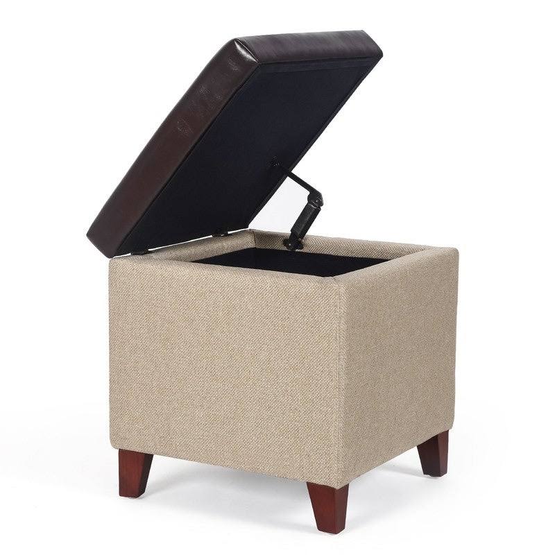 Storage Ottoman Footstool (Brown/Tan) G48965