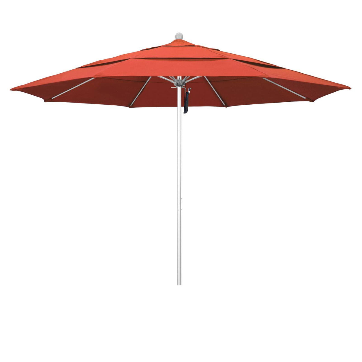 11 ft. Fiberglass Double Vent Olefin Market Umbrella Red C614