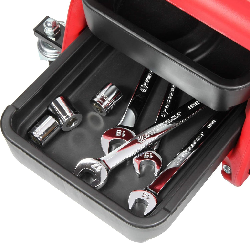 Compact Rolling Seat with Storage Trays J931165