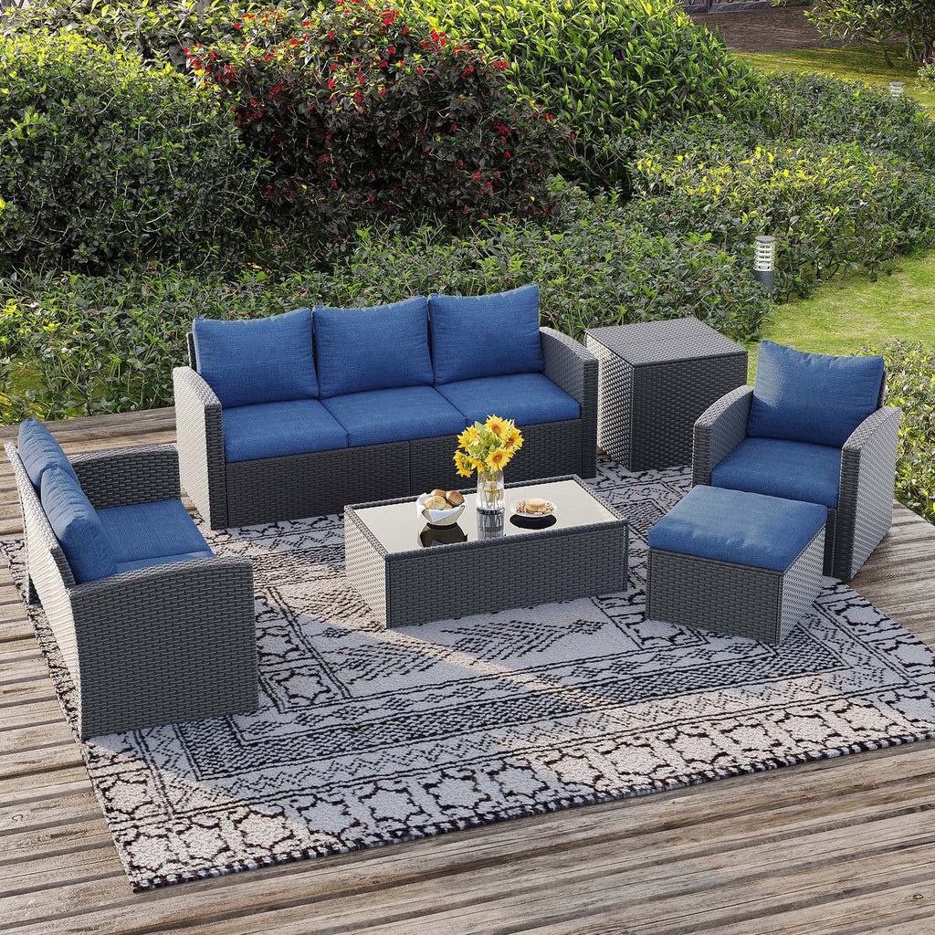 10 Pieces All Weather PE Wicker Rattan Outdoor Sectional Sofa P12163
