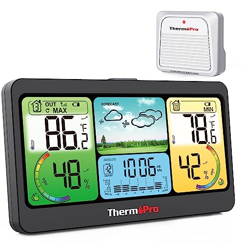 1000FT Wireless Indoor Outdoor Weather Thermometer with Forecast S186
