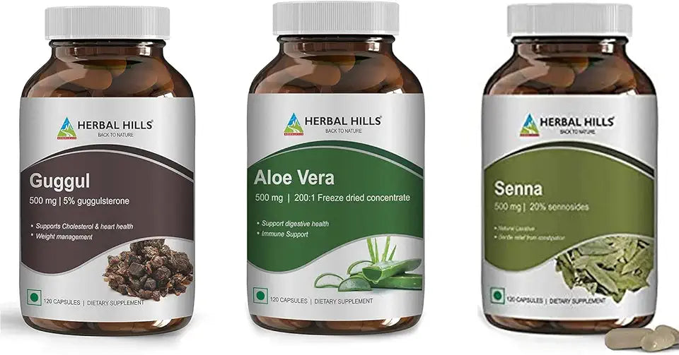 120 Count Aloe Vera and Senna Capsules Combo Pack of 2 G47100