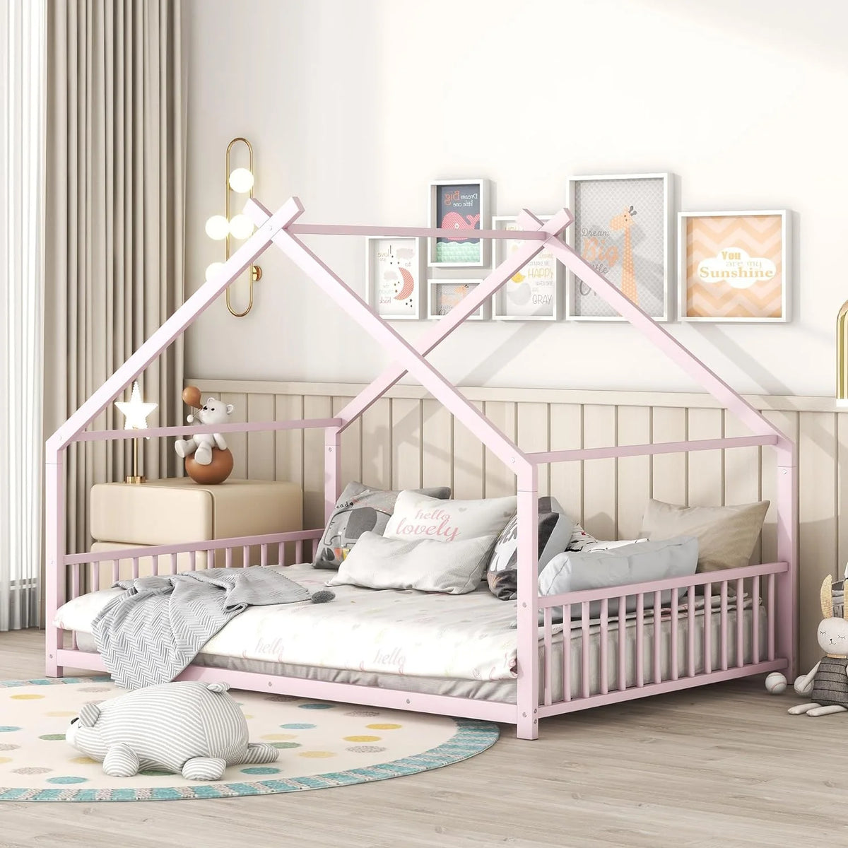 Full Size Floor Bed Frame Y89594