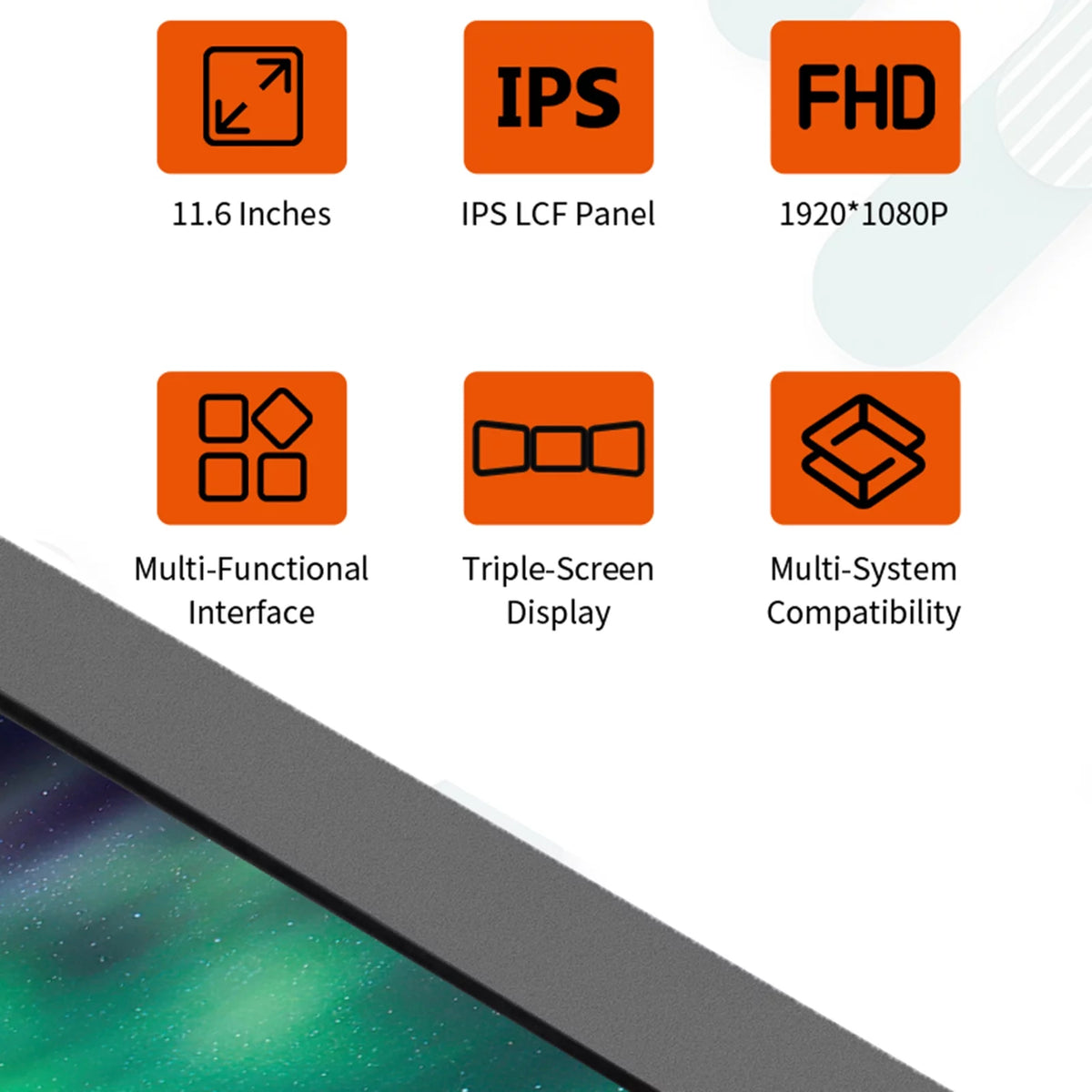 11.6-inch Portable Dual Screen IPS 1080P Monitor N1709