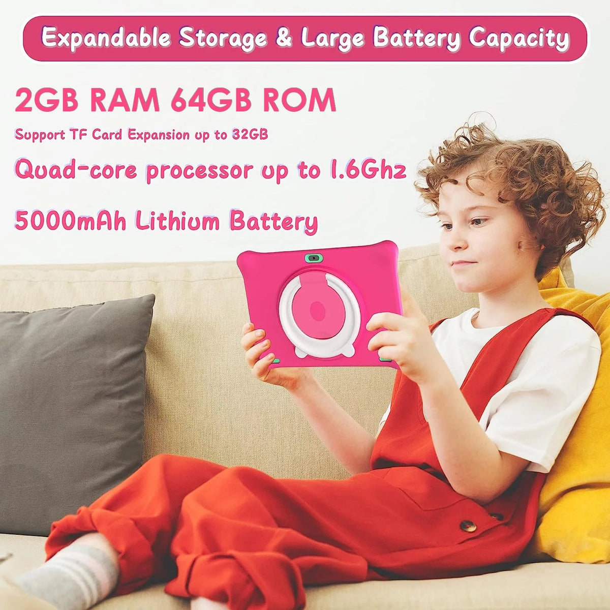 10in Android 12 Kid Education Tablet 2GB RAM 64GB ROM T200