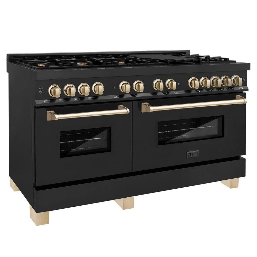 60 Dual Fuel Range in Black Stainless Steel B896931