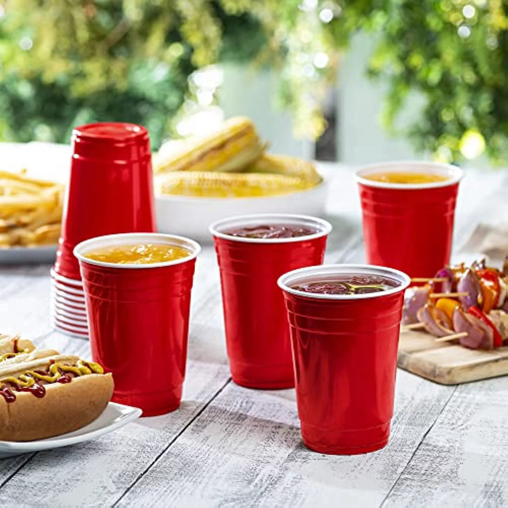 Red 18 Oz. Disposable Plastic Cups F145