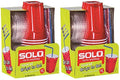 30 Cups Red Plastic Cup Lid Straw Combo Pack K936