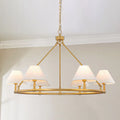 6-Light Dimmable Wagon Wheel Chandelier N76974