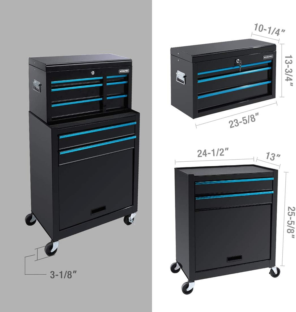 5 Drawer Rolling Metal Tool Chest U98223