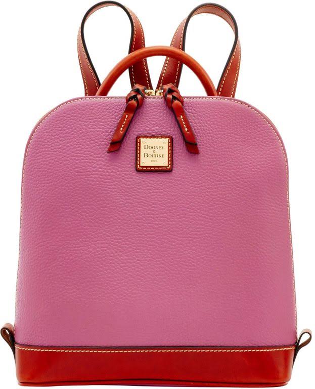 Caramel Pebble Zip Backpack C6548
