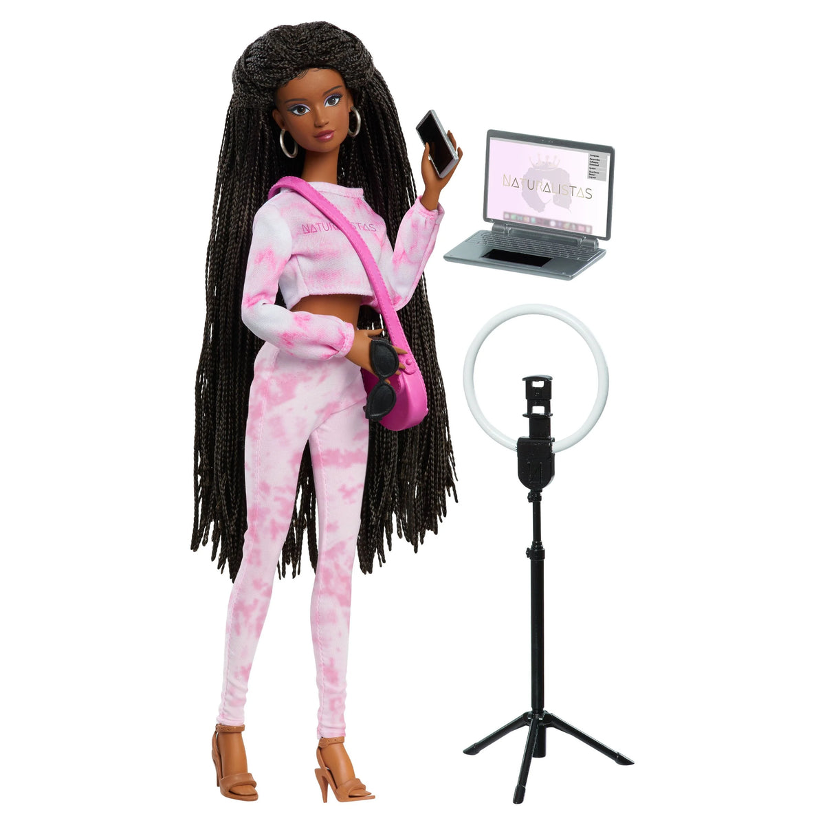 11.5-inch Fashion Doll with 4B Textured Hair, Medium Brown Skin Tone J4678