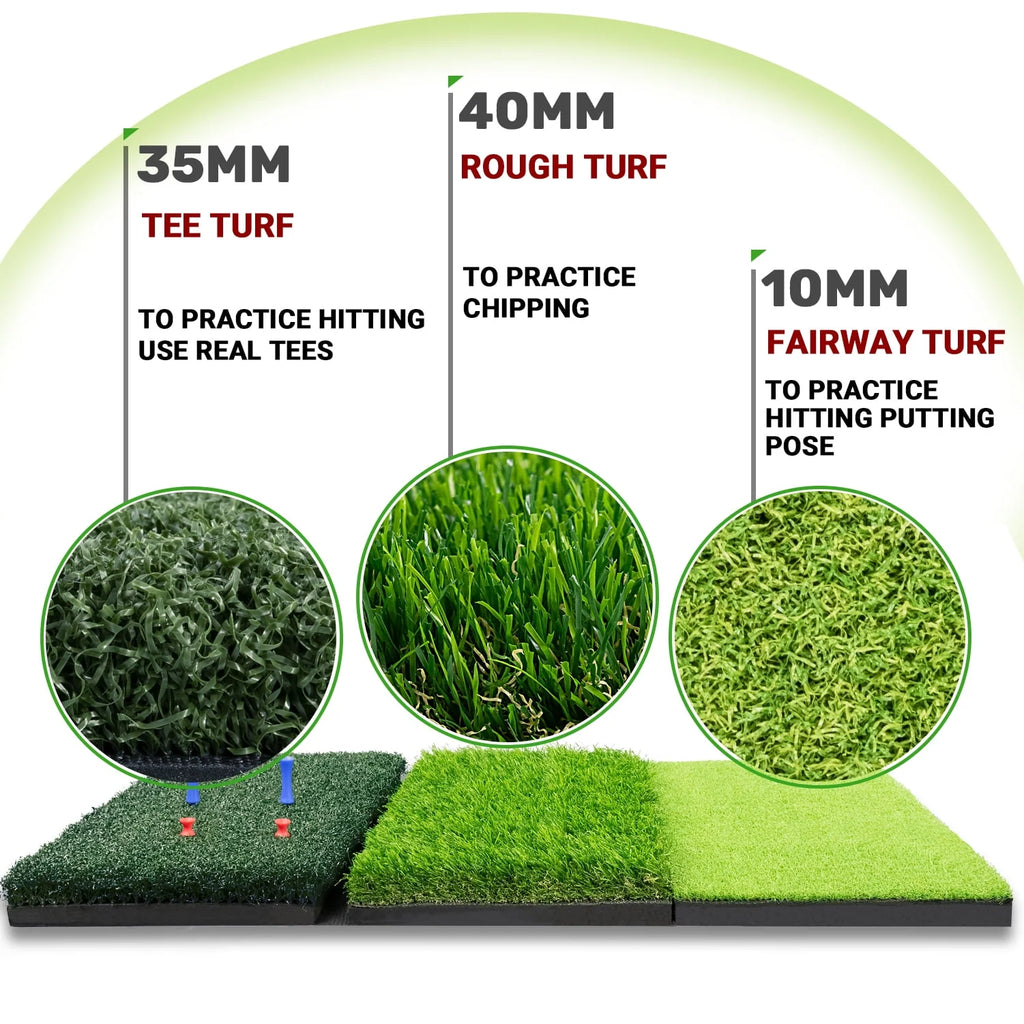 10 x 7 ft Golf Practice Net with Golf Mat, Tees and Balls H247201