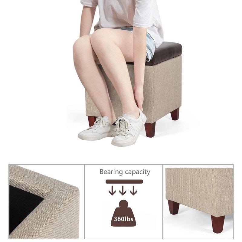 Storage Ottoman Footstool (Brown/Tan) G48965