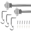 1" Curtain Rod Set Brushed Nickel 72"-144" C606208
