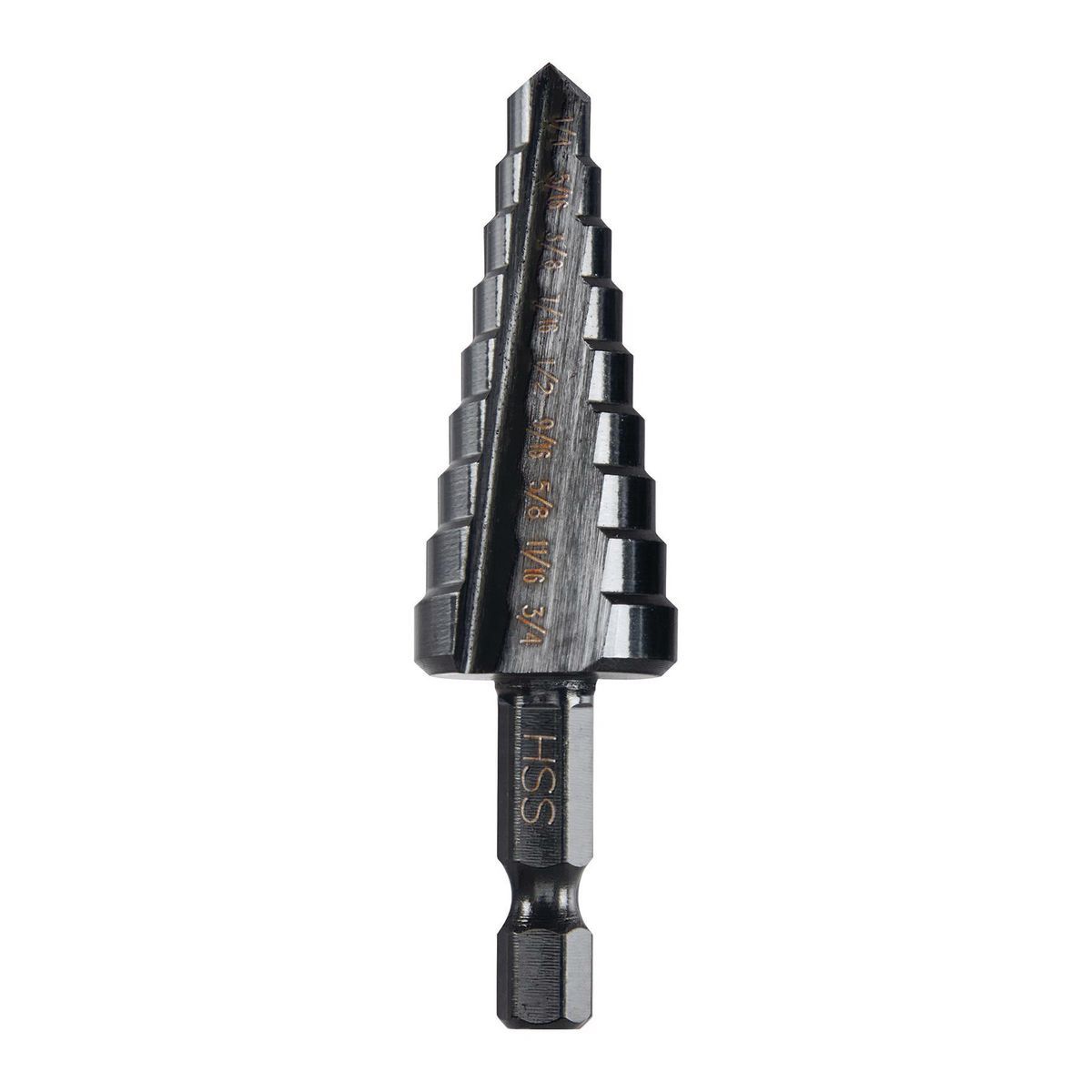 1/4 in. to 3/4 in. Black Oxide Step Drill Bit U6495