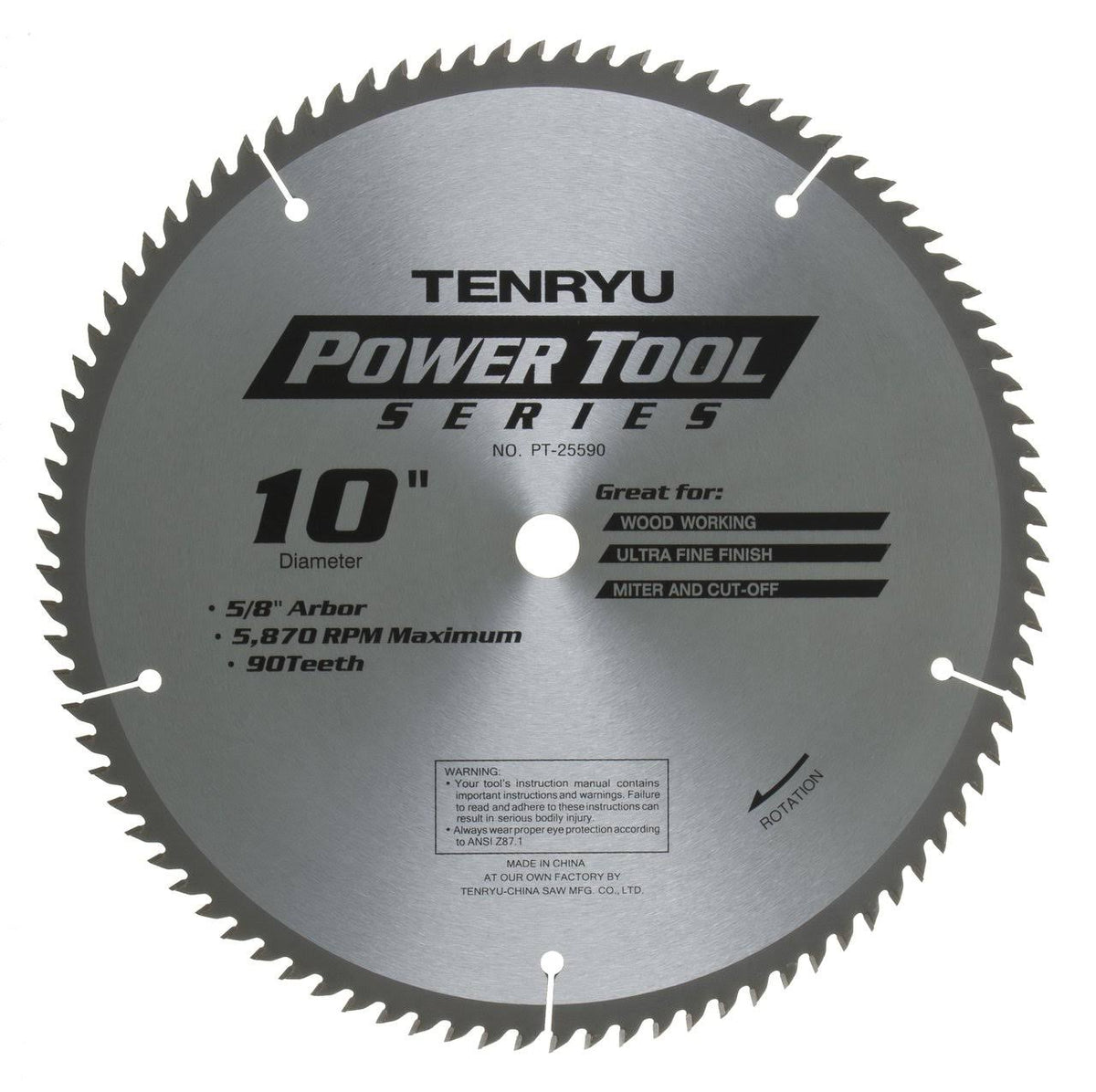 10x22 Miter Saw Blade 90T 5/8 Arbor U67643