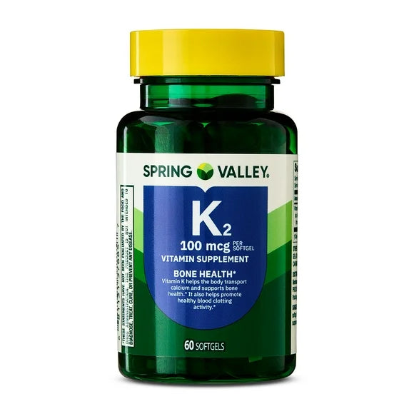 Vitamin K2 Soft Gel Capsules 100 Mcg 60 Count A590829
