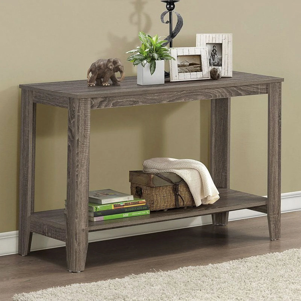 Dark Taupe Wood Sofa Table Z687