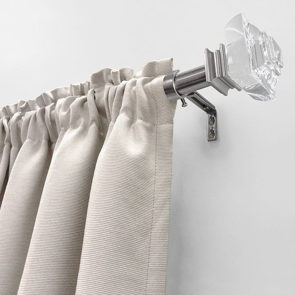 1" Curtain Rod Set Brushed Nickel 72"-144" C606208