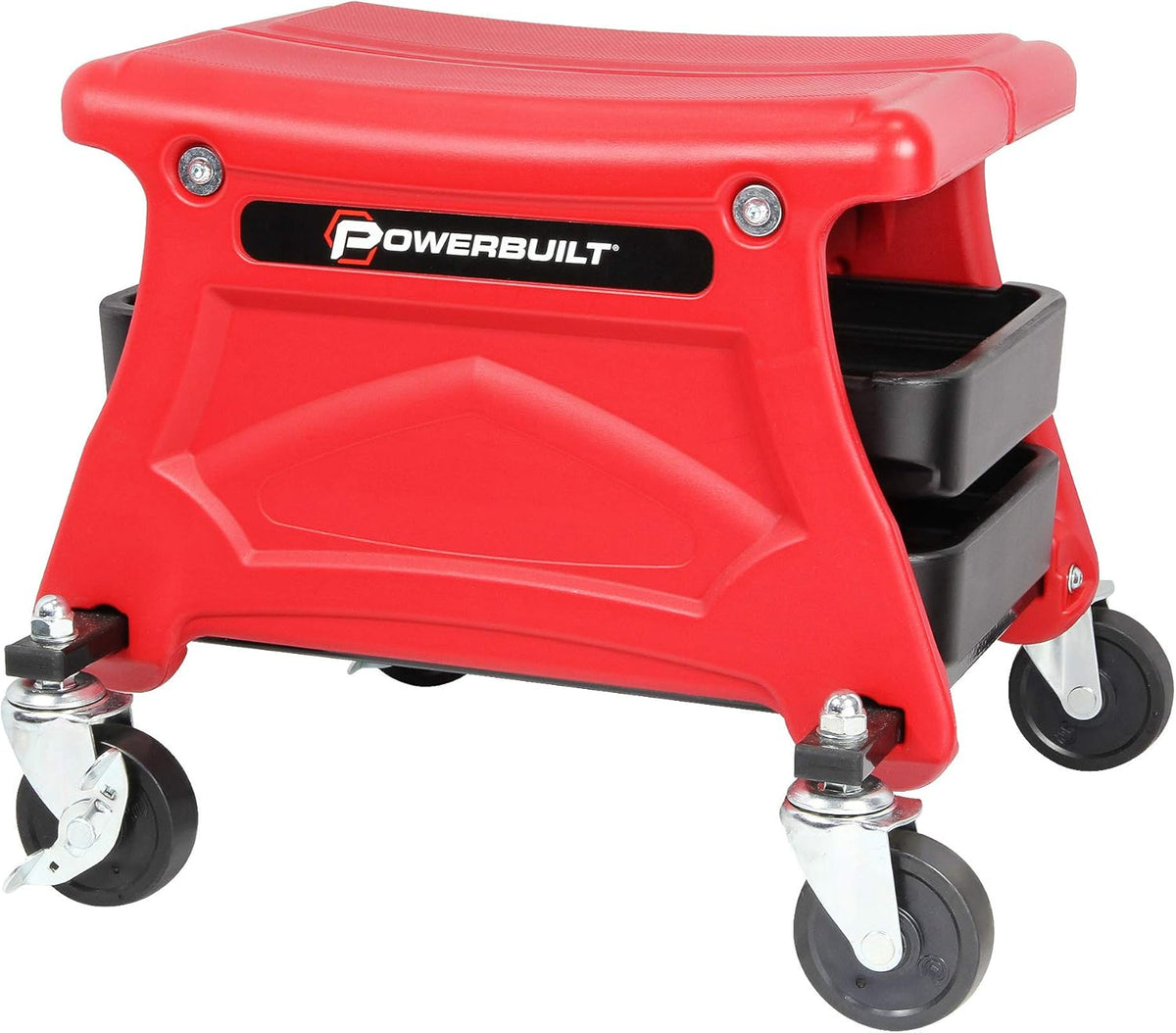 Compact Rolling Seat with Storage Trays J931165