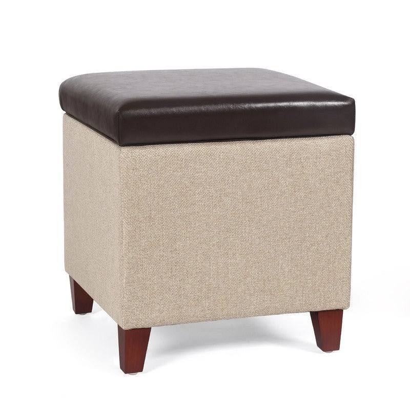 Storage Ottoman Footstool (Brown/Tan) G48965