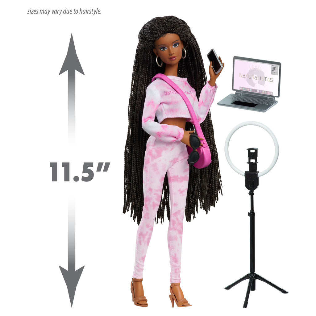 11.5-inch Fashion Doll with 4B Textured Hair, Medium Brown Skin Tone J4678